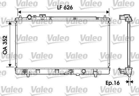 Valeo 734126 - Радіатор, охолодження двигуна autocars.com.ua