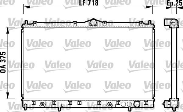 Valeo 734130 - Радіатор, охолодження двигуна autocars.com.ua