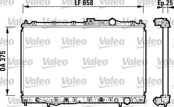 Valeo 734132 - Радіатор, охолодження двигуна autocars.com.ua