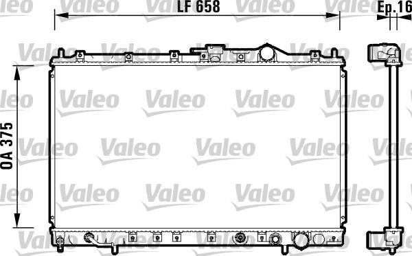 Valeo 734136 - Радіатор, охолодження двигуна autocars.com.ua