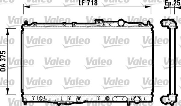 Valeo 734142 - Радиатор, охлаждение двигателя avtokuzovplus.com.ua