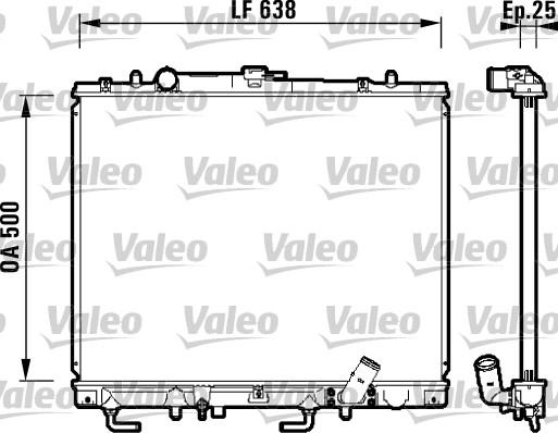 Valeo 734143 - Радіатор, охолодження двигуна autocars.com.ua