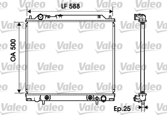 Valeo 734145 - Радіатор, охолодження двигуна autocars.com.ua