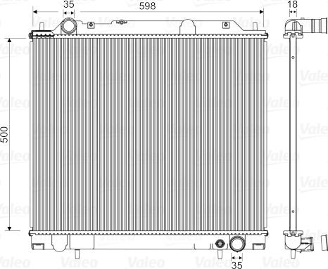 Valeo 734146 - Радіатор, охолодження двигуна autocars.com.ua