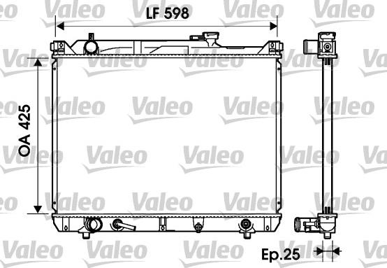 Valeo 734161 - Радіатор, охолодження двигуна autocars.com.ua