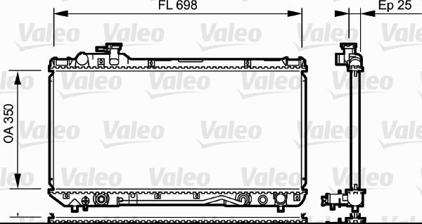 Valeo 734172 - Радіатор, охолодження двигуна autocars.com.ua