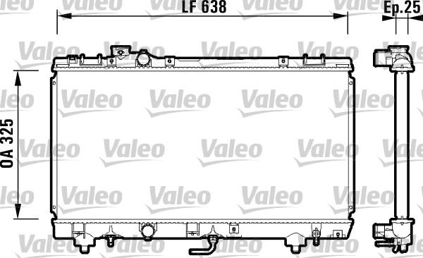 Valeo 734176 - Радіатор, охолодження двигуна autocars.com.ua