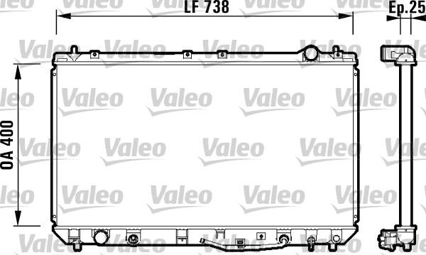 Valeo 734177 - Радіатор, охолодження двигуна autocars.com.ua