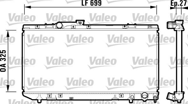 Valeo 734181 - Радіатор, охолодження двигуна autocars.com.ua