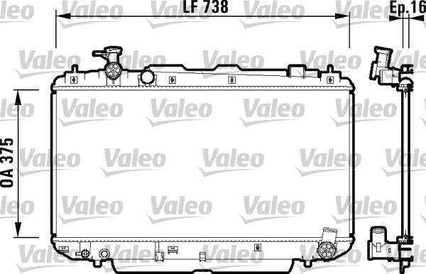 Valeo 734182 - Радиатор, охлаждение двигателя avtokuzovplus.com.ua