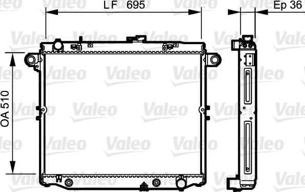 Valeo 734190 - Радіатор, охолодження двигуна autocars.com.ua