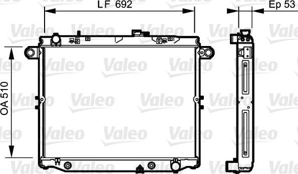 Valeo 734192 - Радіатор, охолодження двигуна autocars.com.ua