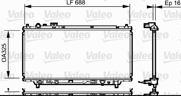 Valeo 734195 - Радіатор, охолодження двигуна autocars.com.ua