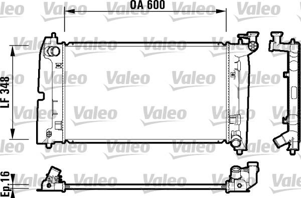 Valeo 734199 - Радіатор, охолодження двигуна autocars.com.ua