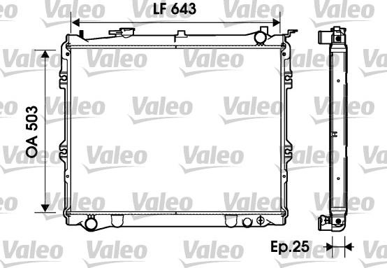 Valeo 734207 - Радіатор, охолодження двигуна autocars.com.ua