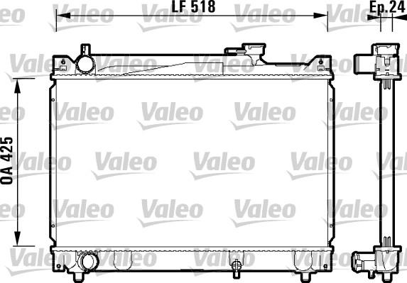 Valeo 734213 - Радіатор, охолодження двигуна autocars.com.ua