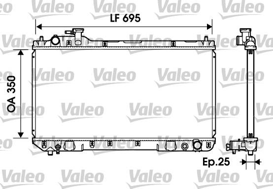 Valeo 734216 - Радіатор, охолодження двигуна autocars.com.ua