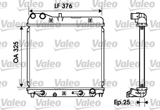 Valeo 734218 - Радіатор, охолодження двигуна autocars.com.ua