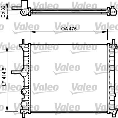 Valeo 734222 - Радіатор, охолодження двигуна autocars.com.ua