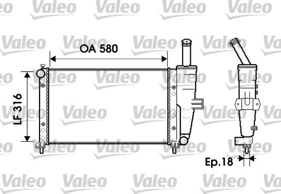 Valeo 734225 - Радиатор, охлаждение двигателя avtokuzovplus.com.ua