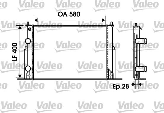 Valeo 734229 - Радиатор, охлаждение двигателя avtokuzovplus.com.ua