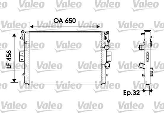 Valeo 734231 - Радіатор, охолодження двигуна autocars.com.ua