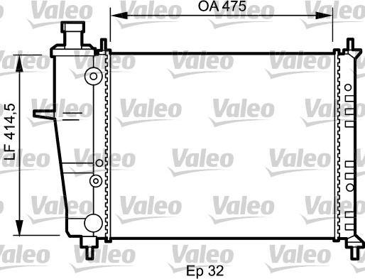 Valeo 734239 - Радіатор, охолодження двигуна autocars.com.ua