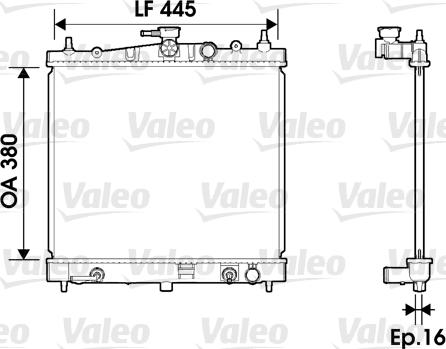 Valeo 734247 - Радиатор, охлаждение двигателя avtokuzovplus.com.ua