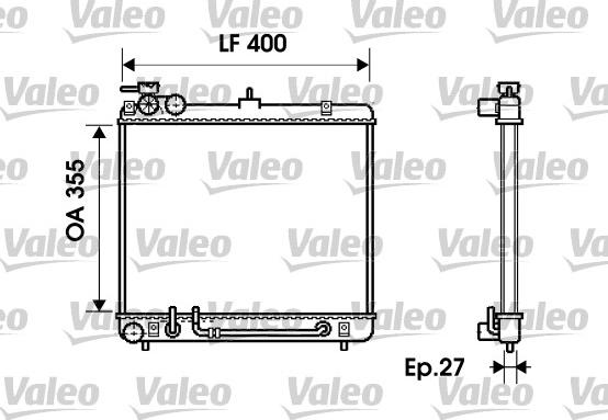 Valeo 734254 - Радиатор, охлаждение двигателя avtokuzovplus.com.ua