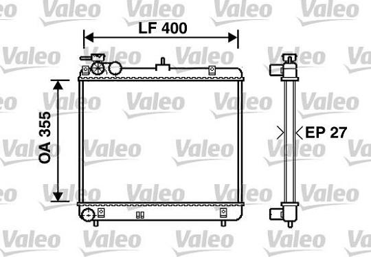 Valeo 734255 - Радіатор, охолодження двигуна autocars.com.ua