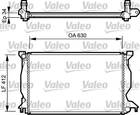 Valeo 734268 - Радіатор, охолодження двигуна autocars.com.ua