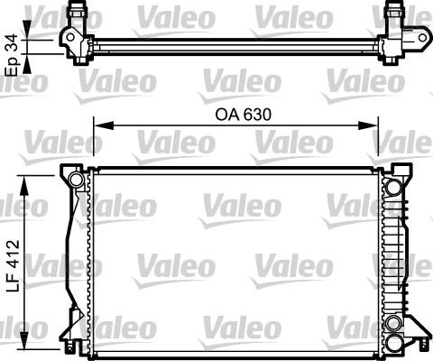 Valeo 734270 - Радіатор, охолодження двигуна autocars.com.ua