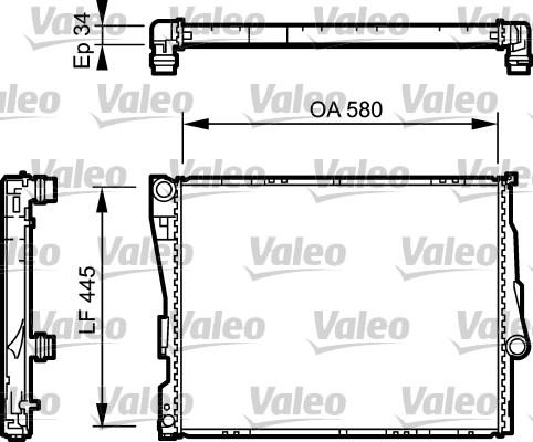 Valeo 734275 - Радіатор, охолодження двигуна autocars.com.ua