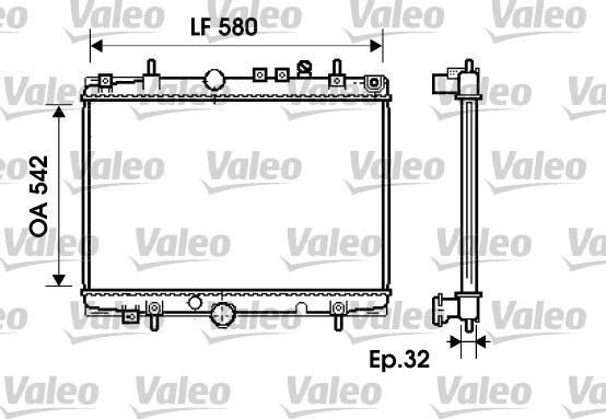 Valeo 734279 - Радіатор, охолодження двигуна autocars.com.ua