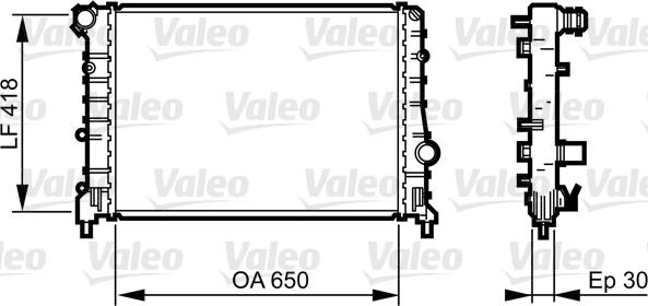 Valeo 734283 - Радіатор, охолодження двигуна autocars.com.ua