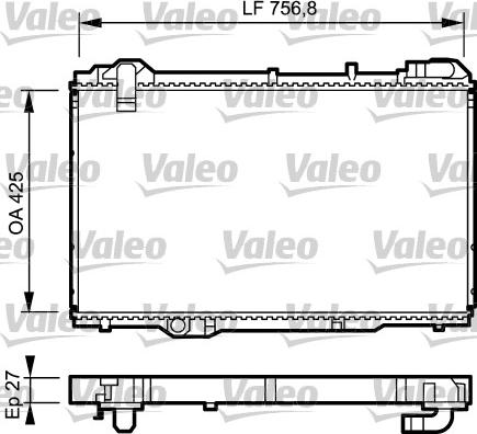 Valeo 734285 - Радіатор, охолодження двигуна autocars.com.ua