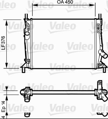 Valeo 734319 - Радіатор, охолодження двигуна autocars.com.ua