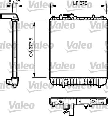 Valeo 734330 - Радіатор, охолодження двигуна autocars.com.ua