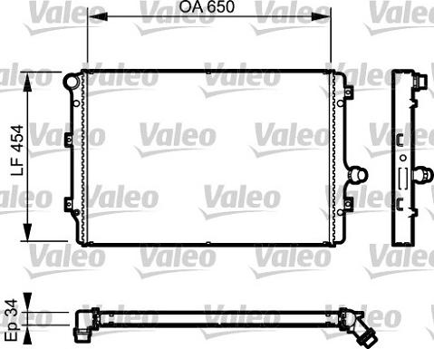 Valeo 734333 - Радіатор, охолодження двигуна autocars.com.ua