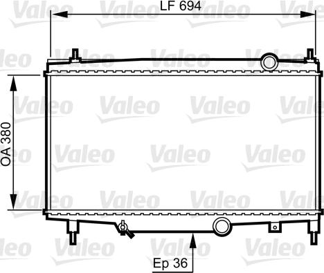 Valeo 734336 - Радіатор, охолодження двигуна autocars.com.ua