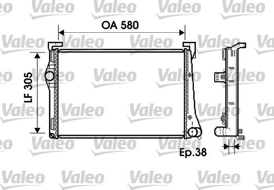 Valeo 734361 - Радіатор, охолодження двигуна autocars.com.ua