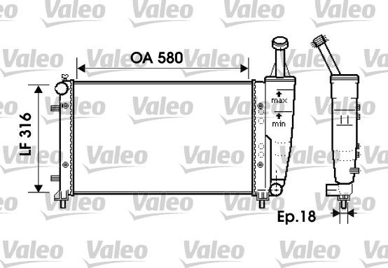 Valeo 734363 - Радіатор, охолодження двигуна autocars.com.ua