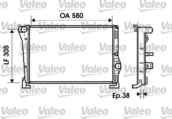 Valeo 734364 - Радіатор, охолодження двигуна autocars.com.ua