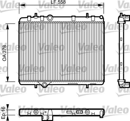 Valeo 734366 - Радиатор, охлаждение двигателя avtokuzovplus.com.ua