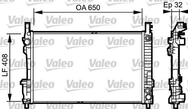 Valeo 734379 - Радіатор, охолодження двигуна autocars.com.ua