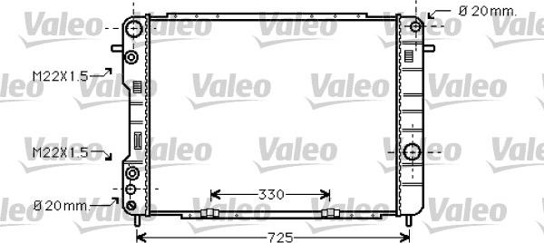 Valeo 734389 - Радіатор, охолодження двигуна autocars.com.ua