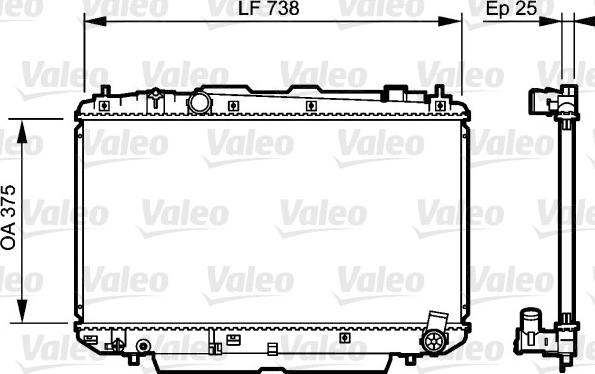 Valeo 734397 - Радиатор, охлаждение двигателя avtokuzovplus.com.ua