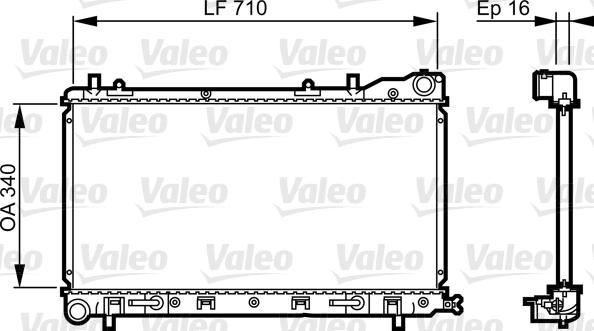 Valeo 734405 - Радіатор, охолодження двигуна autocars.com.ua