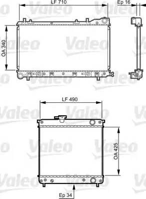 Valeo 734406 - Радіатор, охолодження двигуна autocars.com.ua