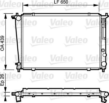 Valeo 734408 - Радіатор, охолодження двигуна autocars.com.ua